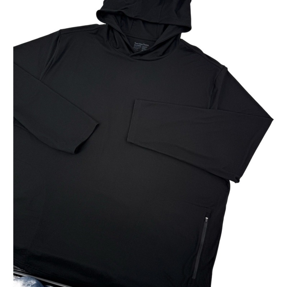 FRESH CLEAN THREADS 3XL Black Tech Pullover Hoodie Zipper Pockets Activewear - Picture 2 of 10